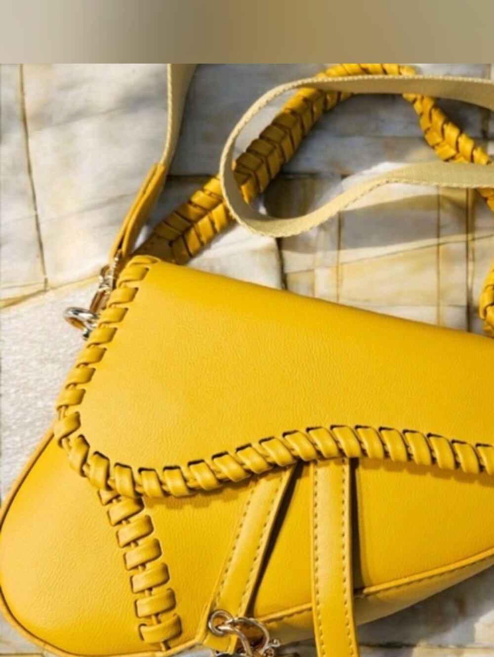NWOT Women's Designer Yellow Commuter Versatile Crossbody Shoulder Clutch Purse